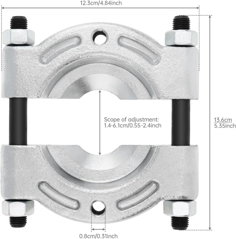 ChgImposs Heavy Duty Bearing Puller with 3/8 to 3 inch Jaw for Gear Pinion/Wheel Hub/Bearing Separator, Chrome-Plated Steel Splitter Tool - Image 2